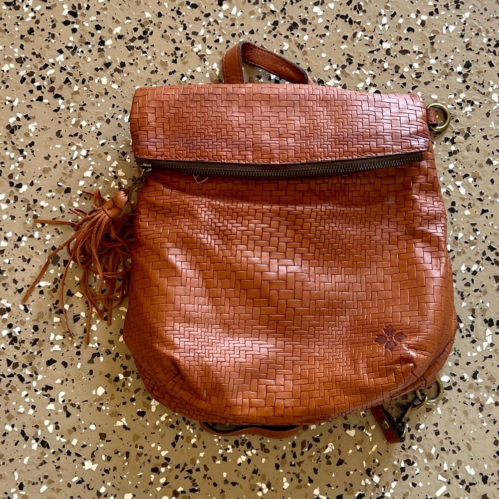 Patricia Nash Brown Leather Convertible Bag